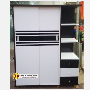 Tủ nhựa 2 cánh cửa lùa A31