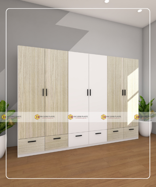 Tủ nhựa đài loan 6 cánh 6CDL04