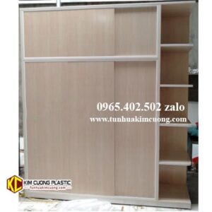 Tủ nhựa cửa lùa có kệ