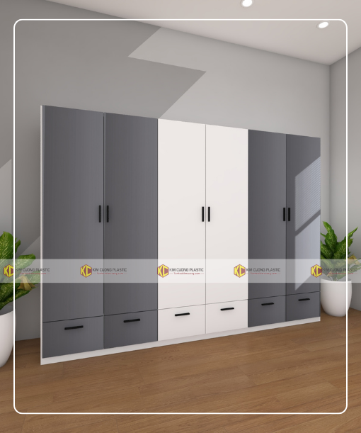 Tủ nhựa đài loan 6 cánh 6CDL12