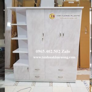 Tủ nhựa đài loan 3 Cánh kệ ngoài D05