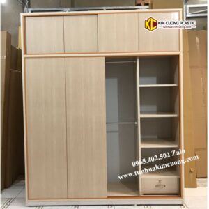 Tủ nhựa đài loan cánh lùa 4C