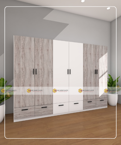 Tủ nhựa đài loan 6 cánh 6CDL02